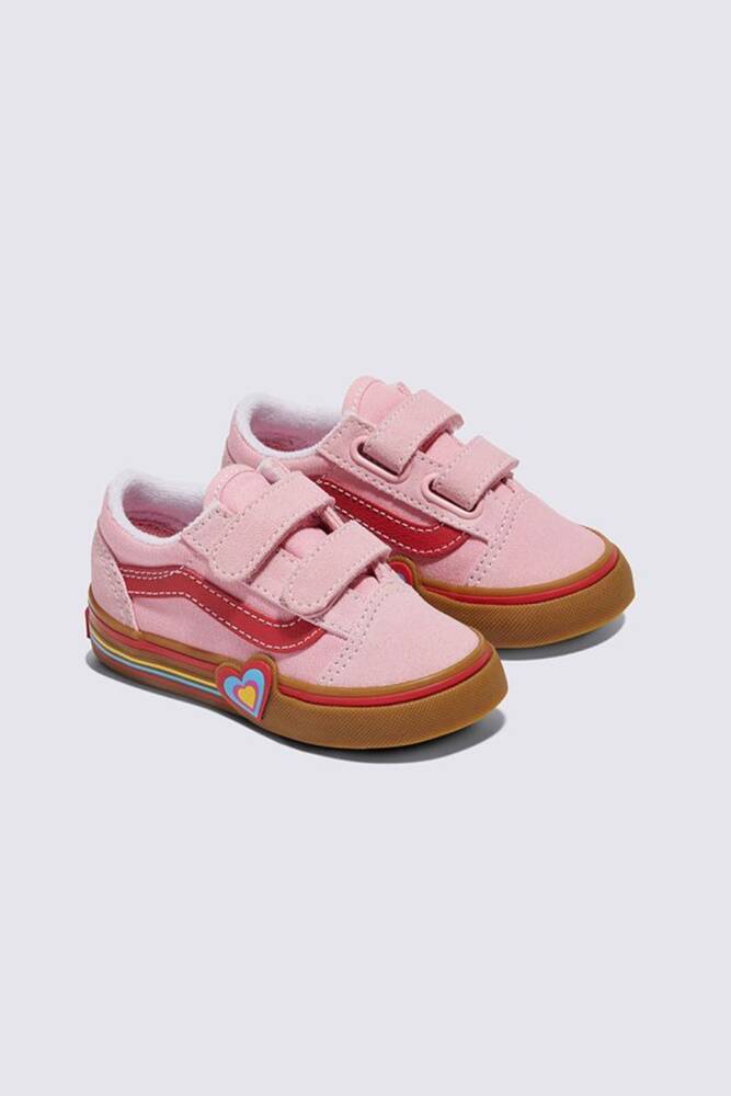 Bebek Old Skool V Heart Ayakkabı VN000D4SBIY1 Pembe 