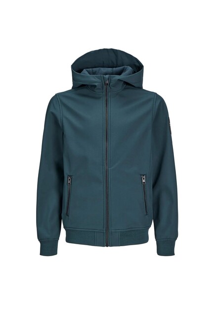 Jack & Jones - Çocuk Basic Softshell Kapüşonlu Ceket 12236738 Yeşil 