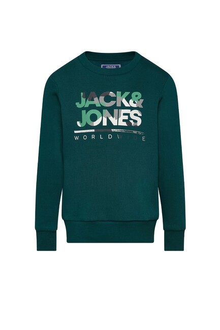 Jack & Jones - Çocuk Luke Sweat 12259797 Yeşil 