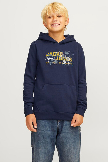 Jack & Jones - Çocuk Outdoor Logo Sweat Hood Sweat 12263378 Lacivert 