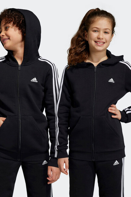 Adidas - Çocuk U 3S Fermuarlı Sweat HR6331 Siyah 