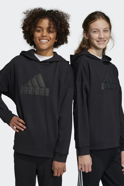 Adidas - Çocuk U Fı Logo Kapüşonlu Sweat HR6301 Siyah 