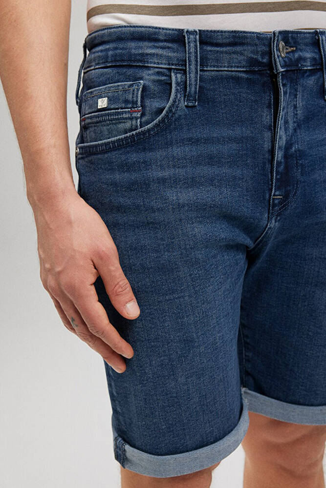 Erkek Brian Premium Jean Şort 0418484462 Mavi 