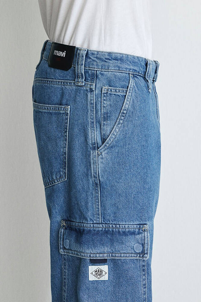 Erkek Carlos MV91 Street Jean Pantolon 0010133-85231 Mavi 