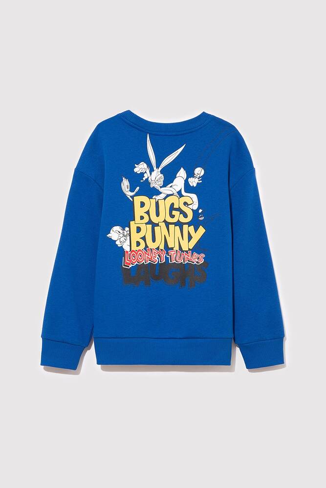 Erkek Çocuk Bugs Bunny Baskılı Sweat 6S10079-70894 Mavi 