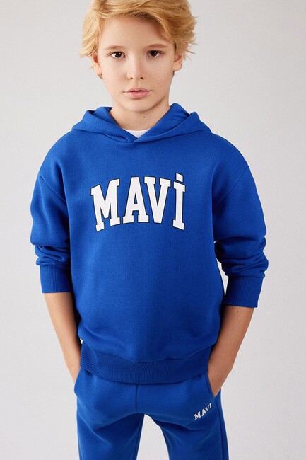 Mavi - Erkek Çocuk Mavi Baskılı Sweat 6610110-70896 Mavi 