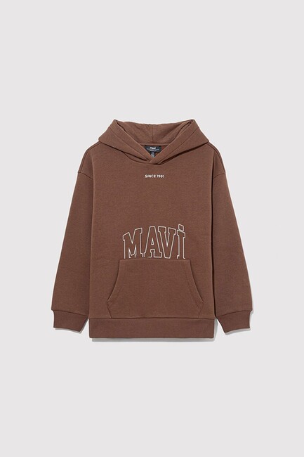 Mavi - Erkek Çocuk Mavi Logo Baskılı Sweat 6S10053-70243 Kahverengi (1)