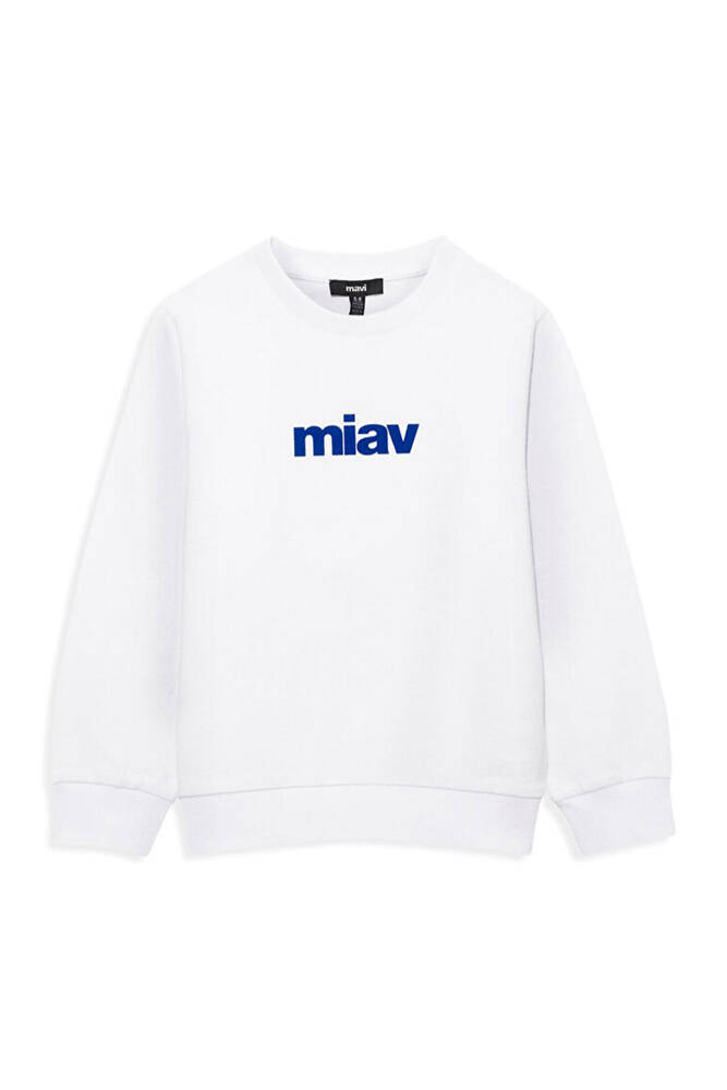 Erkek Çocuk Miav Baskılı Sweatshirt 6610031-620 Beyaz 