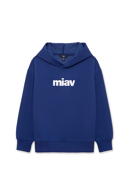 Erkek Çocuk Miav Kapüşonlu Sweat 6S10028-70722 Lacivert - Thumbnail