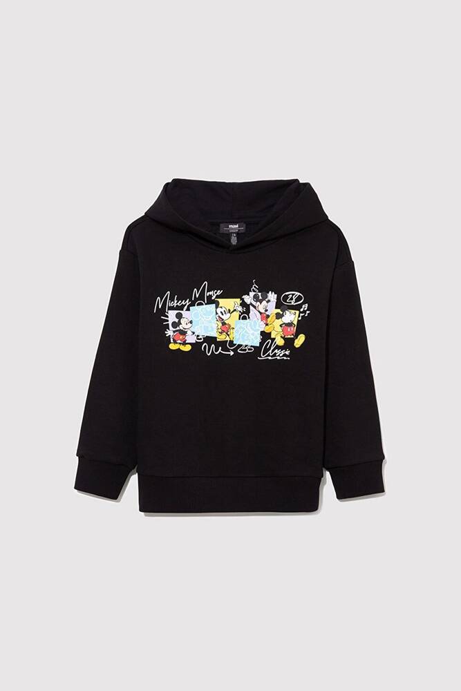 Erkek Çocuk Mickey Baskılı Sweat 6S10088-900 Siyah 