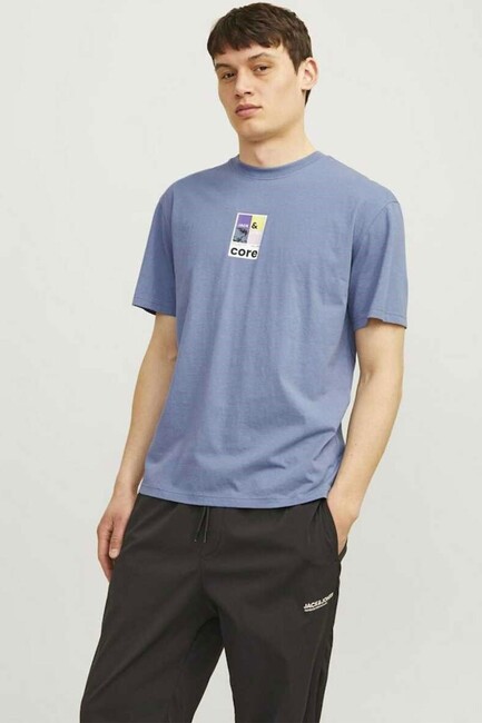 Jack & Jones - Erkek Colorful Tişört 12256682 Mavi 