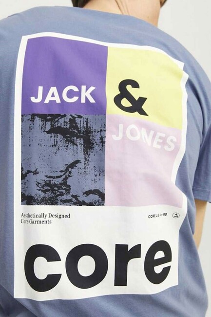 Jack & Jones - Erkek Colorful Tişört 12256682 Mavi (1)