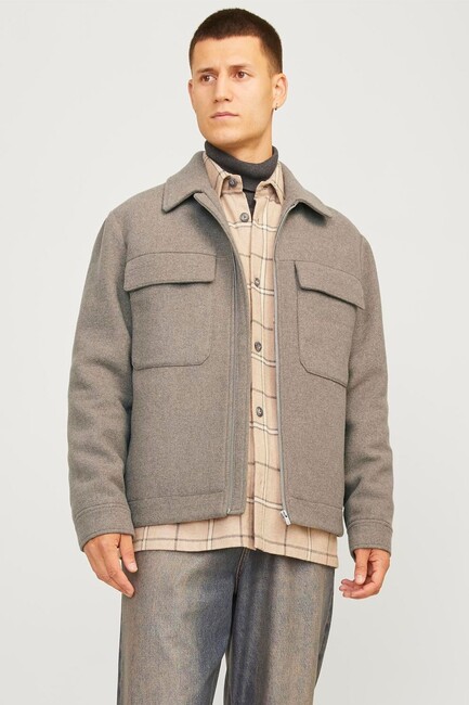 Jack & Jones - Erkek Crussel Ceket 12259393 Bej 