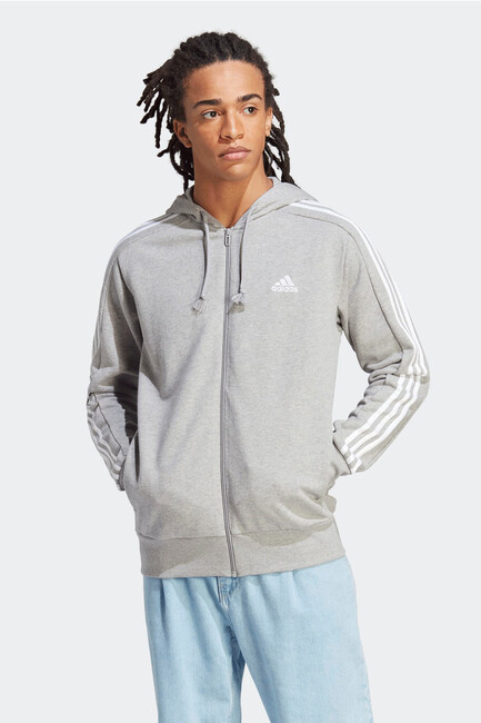 Adidas - Erkek Essentıals French Terry 3S Sweat IC9833 Gri 