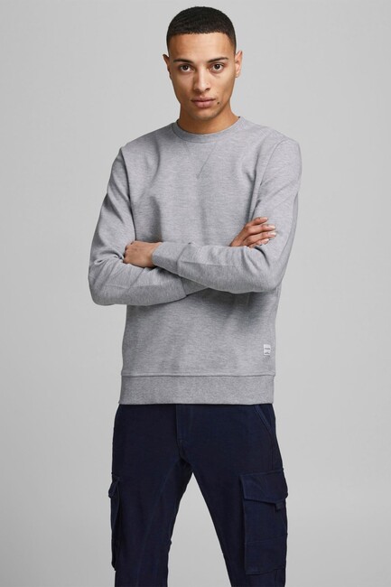 Jack & Jones - Erkek Ebasıc Sweat 12181903 Gri 