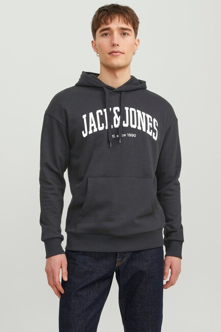 Jack & Jones - Erkek Josh Kapüşonlu Sweat 12236513 Siyah 