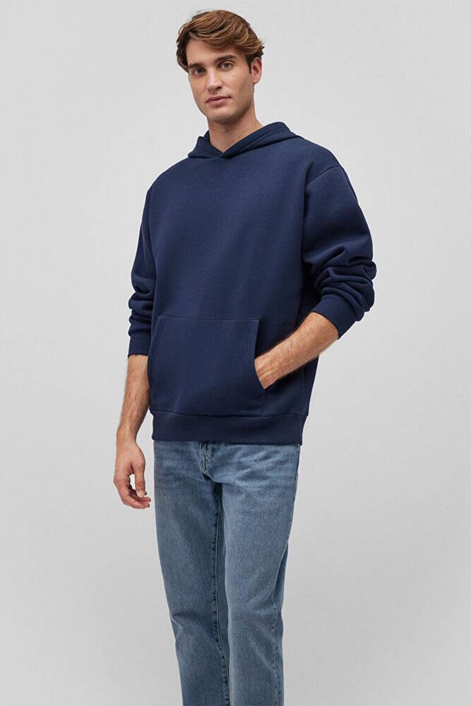 Erkek Kapüşonlu Sweat 0S10275-70490 Lacivert 