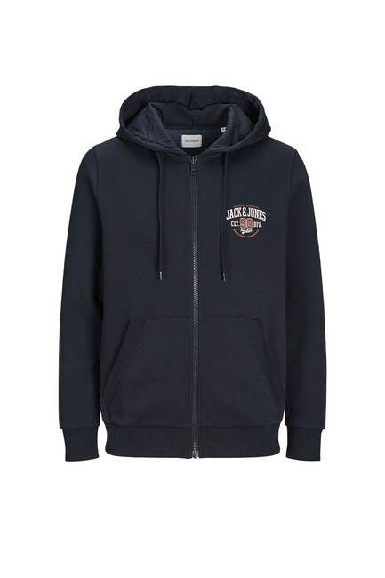 Jack & Jones - Erkek Logo Fermuarlı Sweat 12257489 Lacivert 