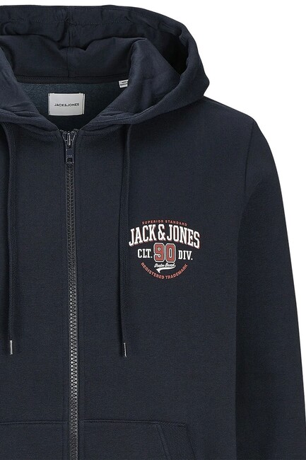 Jack & Jones - Erkek Logo Fermuarlı Sweat 12257489 Lacivert (1)