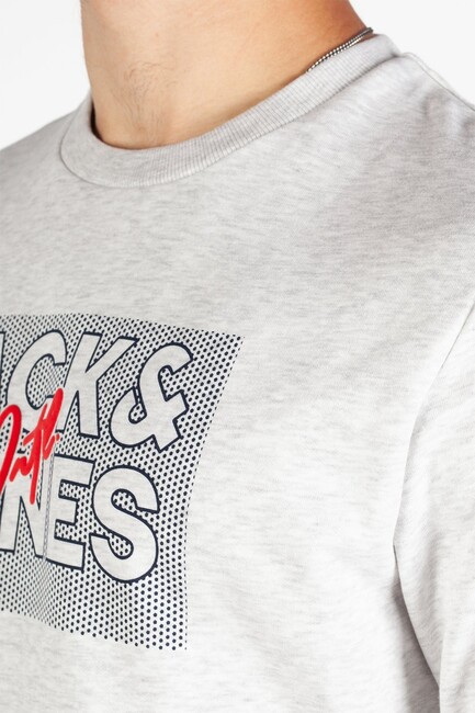 Jack & Jones - Erkek Marıus Sweat 12244822 Beyaz (1)