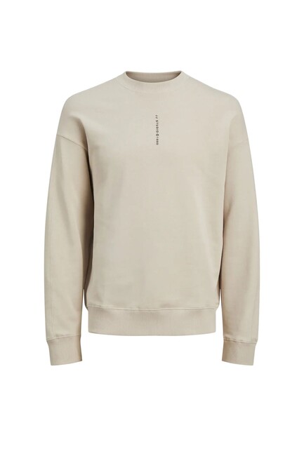 Jack & Jones - Erkek Mıcah Sweat 12256808 Ekru 