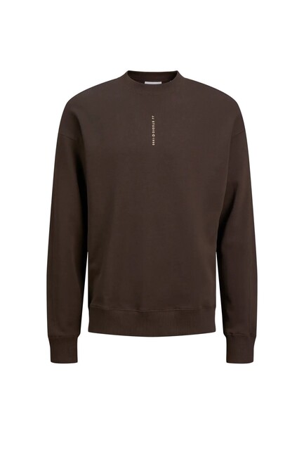 Jack & Jones - Erkek Mıcah Sweat 12256808 Kahverengi 