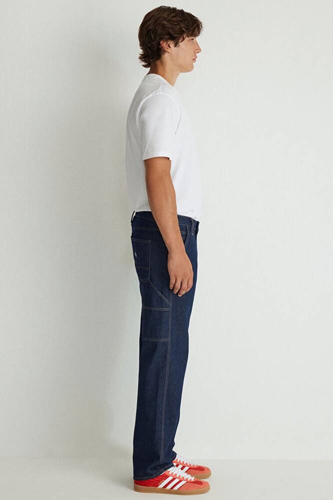 Erkek Oxford Jean Pantolon 0010069-87666 Lacivert 