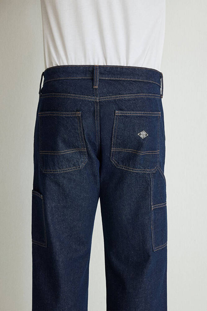 Erkek Oxford Jean Pantolon 0010069-87666 Lacivert 