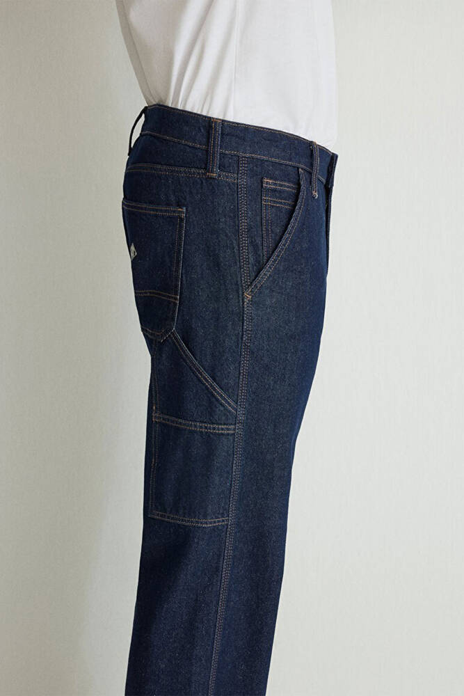 Erkek Oxford Jean Pantolon 0010069-87666 Lacivert 