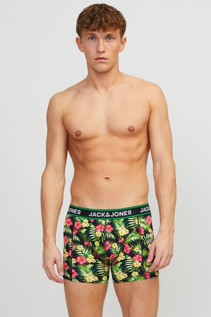 Erkek Pink Flowers 3P Boxer 12250612 Siyah - Thumbnail