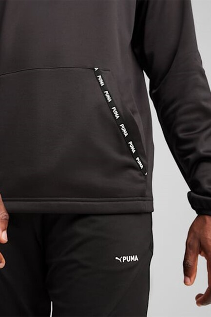 Erkek Puma Fıt PWR Kapüşonlu Sweat 524935-01 Siyah - Thumbnail