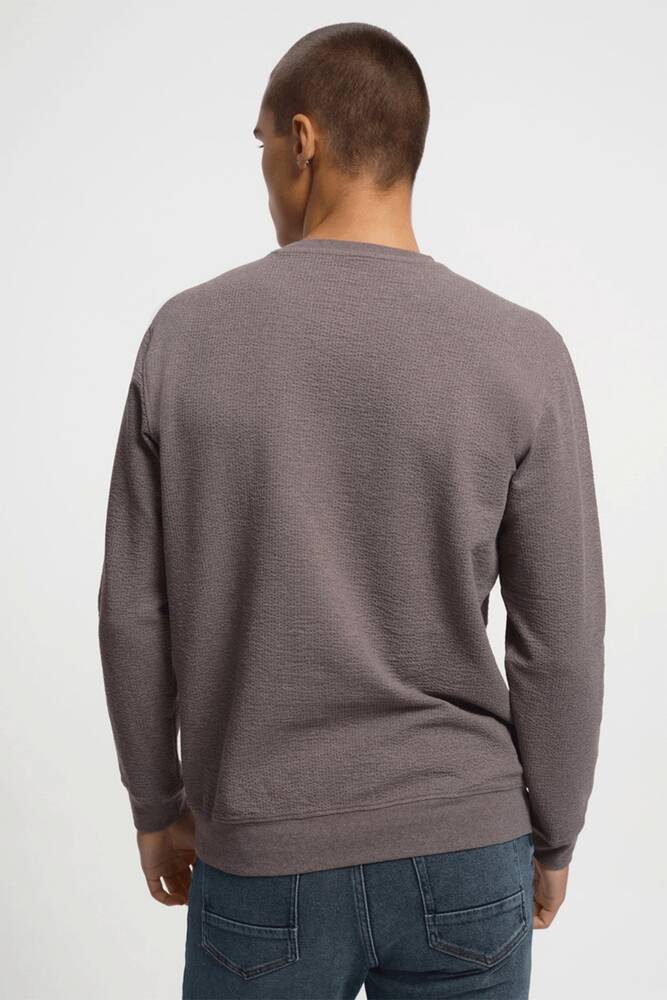 Erkek Regular Fit Sweatshirt LF2034193 Kahverengi 