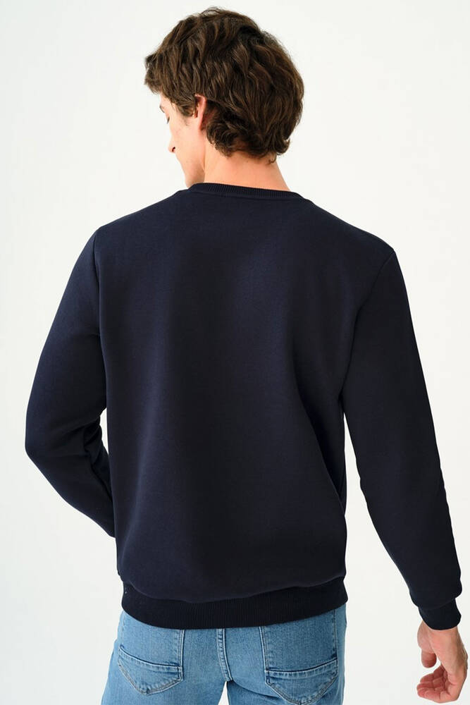 Erkek Regular Fit Sweatshirt LF2034268 Lacivert 