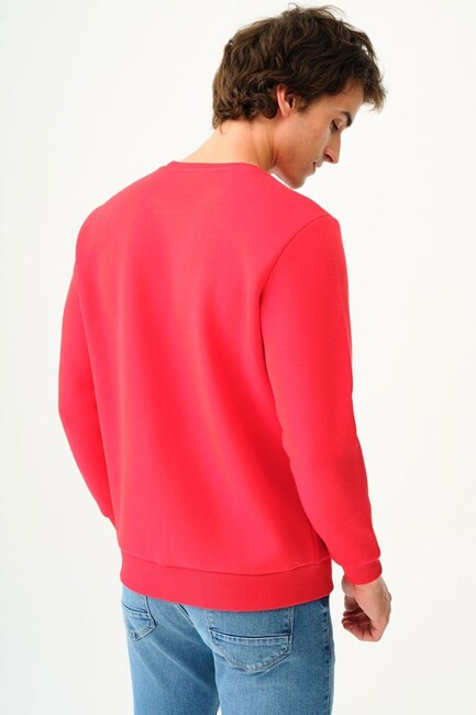 Erkek Regular Fit Sweatshirt LF2034268 Pembe - Thumbnail