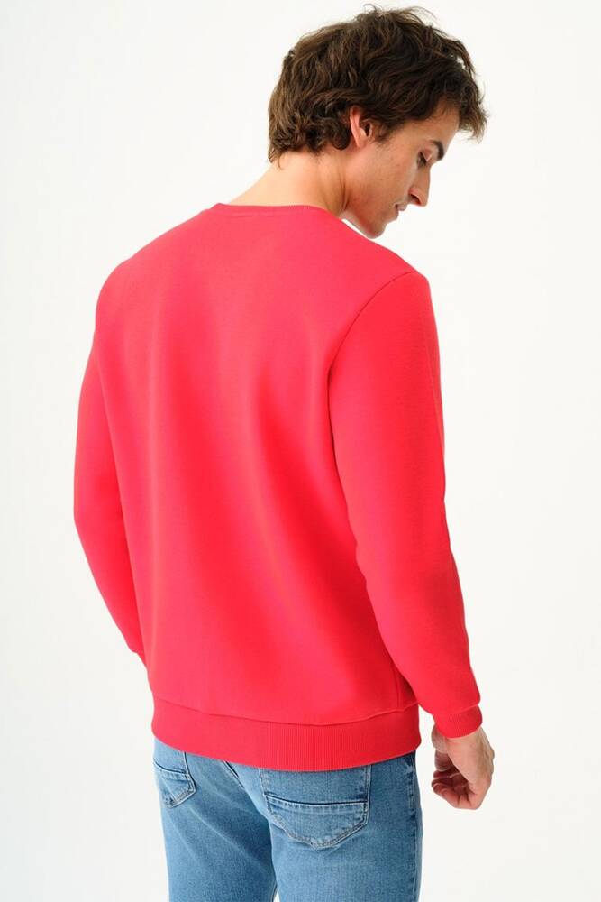 Erkek Regular Fit Sweatshirt LF2034268 Pembe 