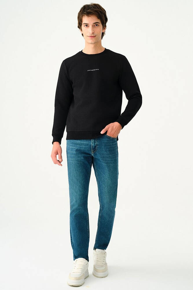 Erkek Regular Fit Sweatshirt LF2034268 Siyah 