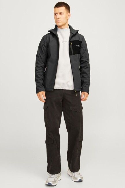 Erkek Taylor Softshell Ceket 12259615 Gri - Thumbnail