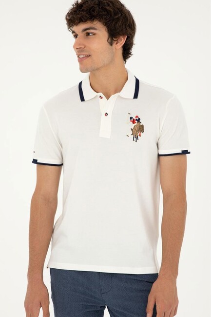 Us Polo Assn. - Erkek Tişört 000-1792053 Ekru 