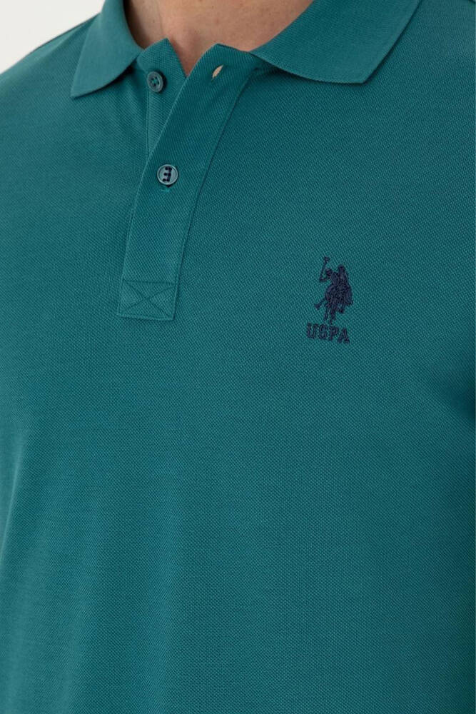 Erkek Polo Yaka Basic Tişört 000-1794860 Koyu Yeşil 