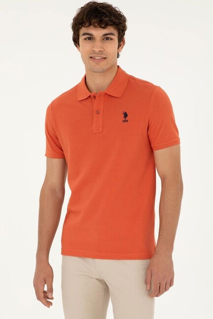 Us Polo Assn. - Erkek Polo Yaka Basic Tişört 000-1794860 Pudra 