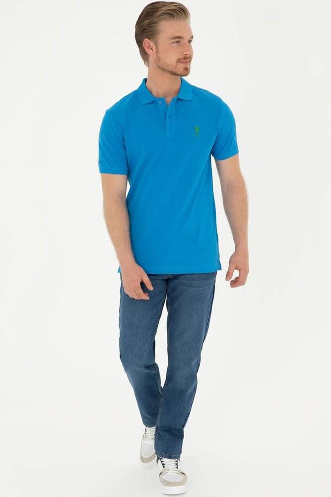 Erkek Polo Yaka Basic Tişört 000-1794860 Saks 