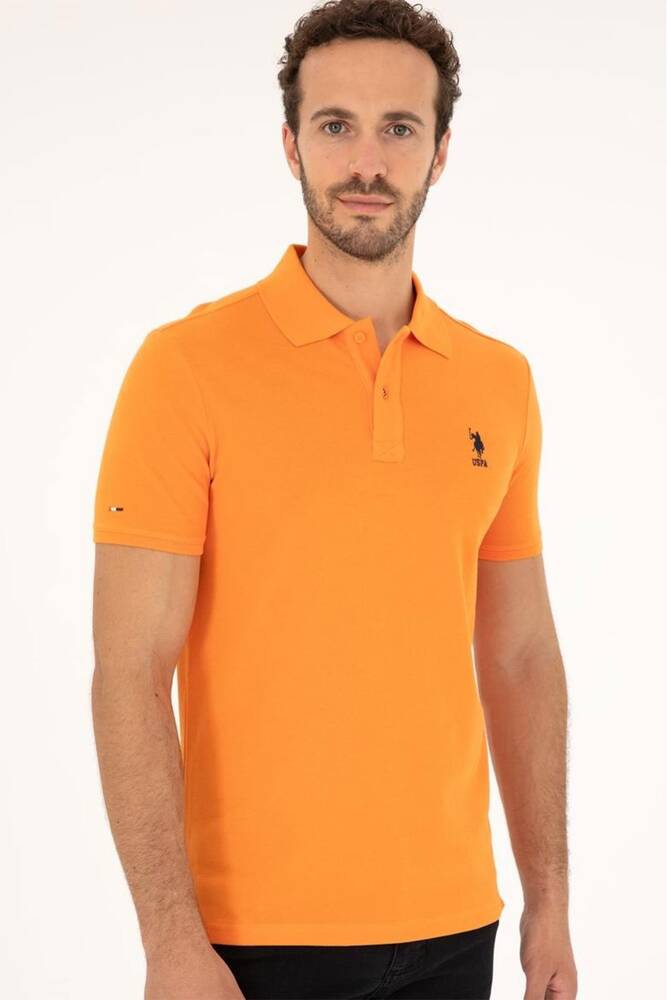 Erkek Polo Yaka Basic Tişört 000-1794860 Turuncu 