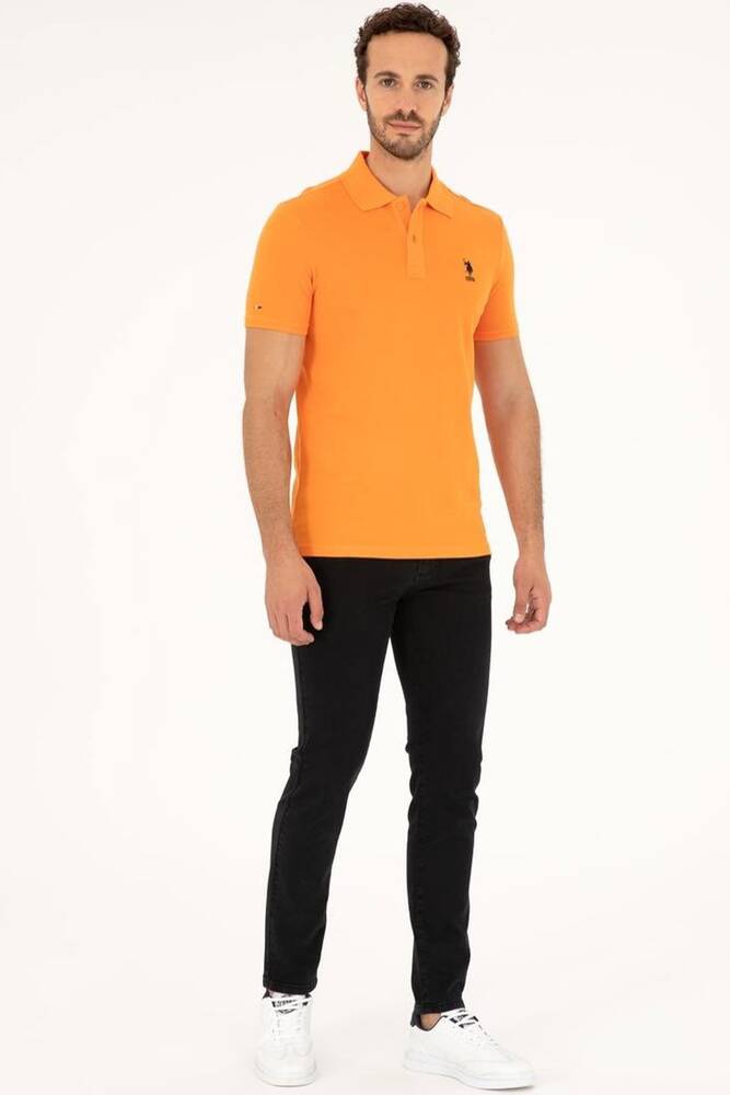 Erkek Polo Yaka Basic Tişört 000-1794860 Turuncu 