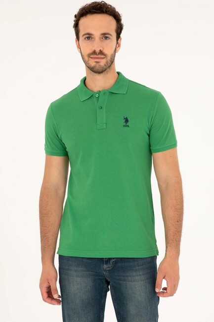 Us Polo Assn. - Erkek Polo Yaka Basic Tişört 000-1794860 Yeşil 