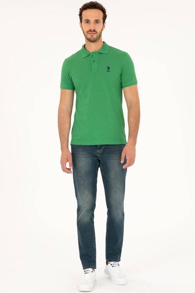 Erkek Polo Yaka Basic Tişört 000-1794860 Yeşil 