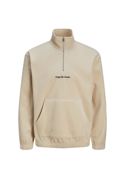 Erkek Vesterbro Fleece Quarter Sweat 12262981 Ekru - Thumbnail