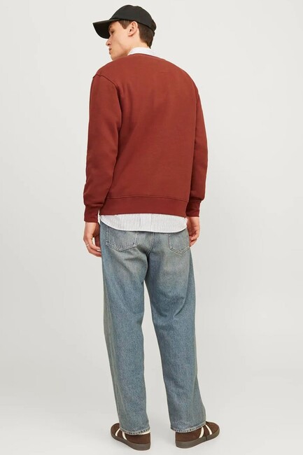 Jack & Jones - Erkek Vesterbro Sweat 12241694 Kahve (1)