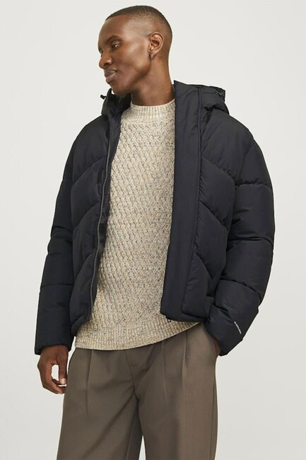 Jack & Jones - Erkek World Puffer Mont 12259850 Siyah 