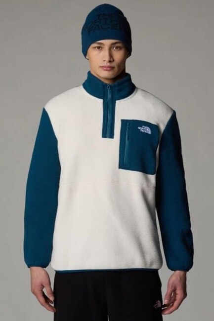 The North Face - Erkek Yumıorı 1/4 Zıp Sweat NF0A883S9IH1 Beyaz 