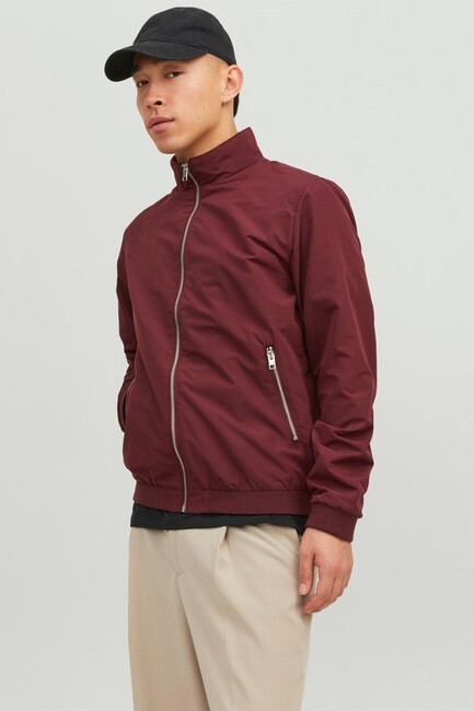 Jack & Jones - Jjerush Harrıngton Ceket 12204277 Bordo 